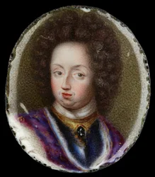 Retrato en miniatura de Carlos XI, Rey de Suecia 1660-1697